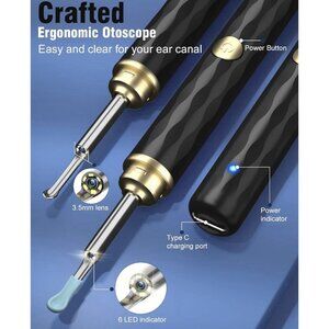 Ear Wax Removal Camera, Ear Cleaner 1296P HD Camera, Ear Cleaning Kit